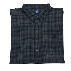 George Men's Microfiber Plaid Short Sleeve Button Up Shirt Size 3XL NWT